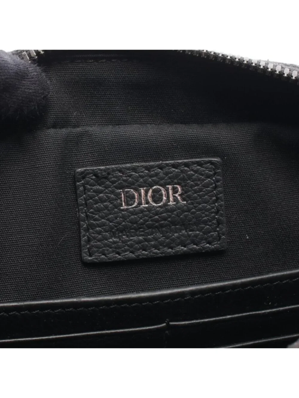 Dior Shoulder Bag Safari Oblique Black Gray Canvas Leather